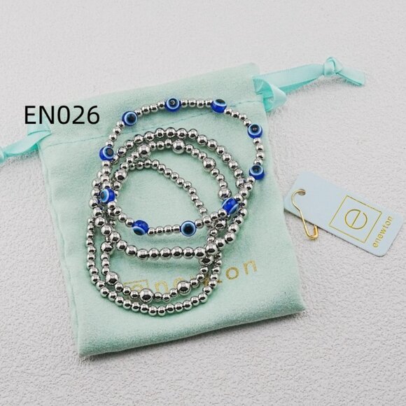Enewton Platinum Bead & Blue Evil-Eye Bracelet Set - Picture 5 of 5